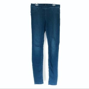 H&M | Dark Blue High Waisted Pull On Jeggings